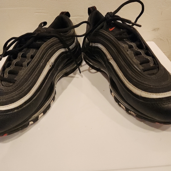 Nike Air Max 97 "Black/Sport Red" sneakers size 6.5y - Picture 5 of 9